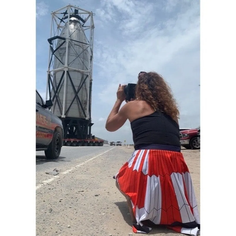 Dare Mighty Things  Mars 2020 Parachute Skater Skirt