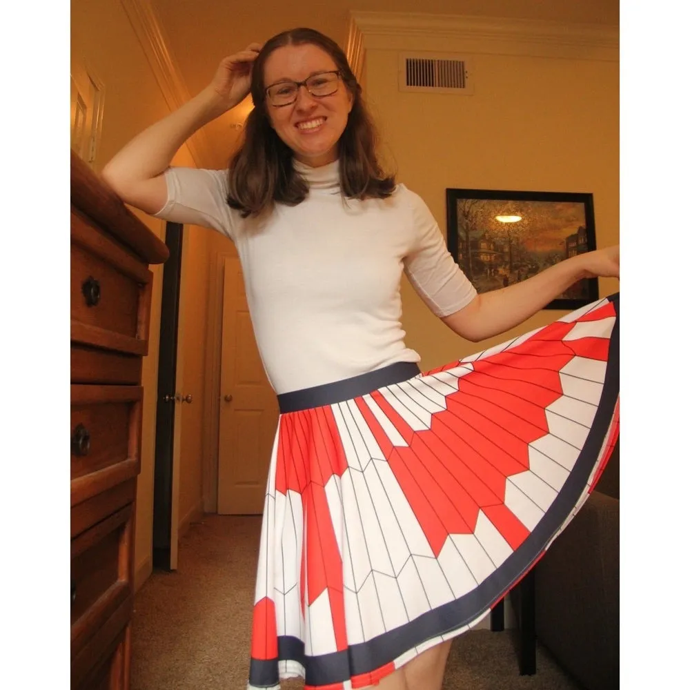 Dare Mighty Things  Mars 2020 Parachute Skater Skirt