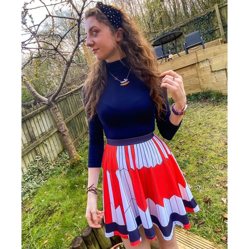 Dare Mighty Things  Mars 2020 Parachute Skater Skirt