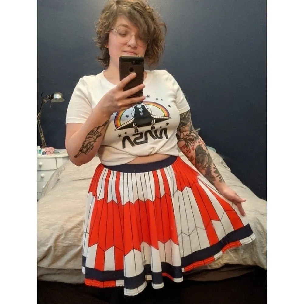 Dare Mighty Things  Mars 2020 Parachute Skater Skirt