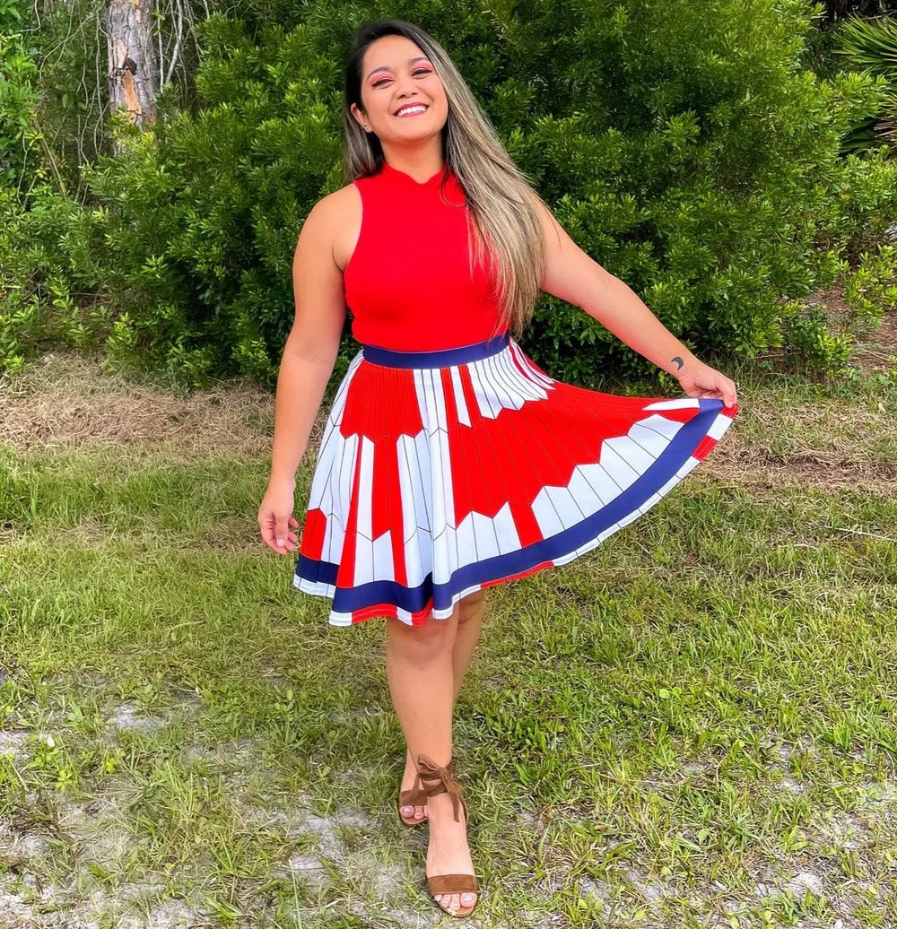 Dare Mighty Things  Mars 2020 Parachute Skater Skirt