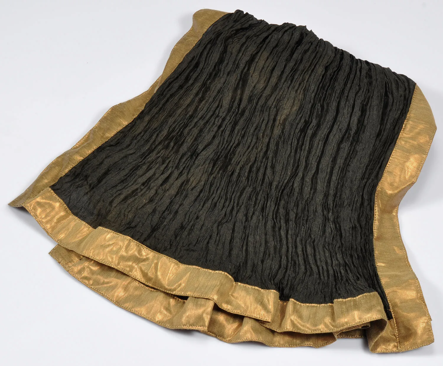 Dashing Black Crinkled Stole