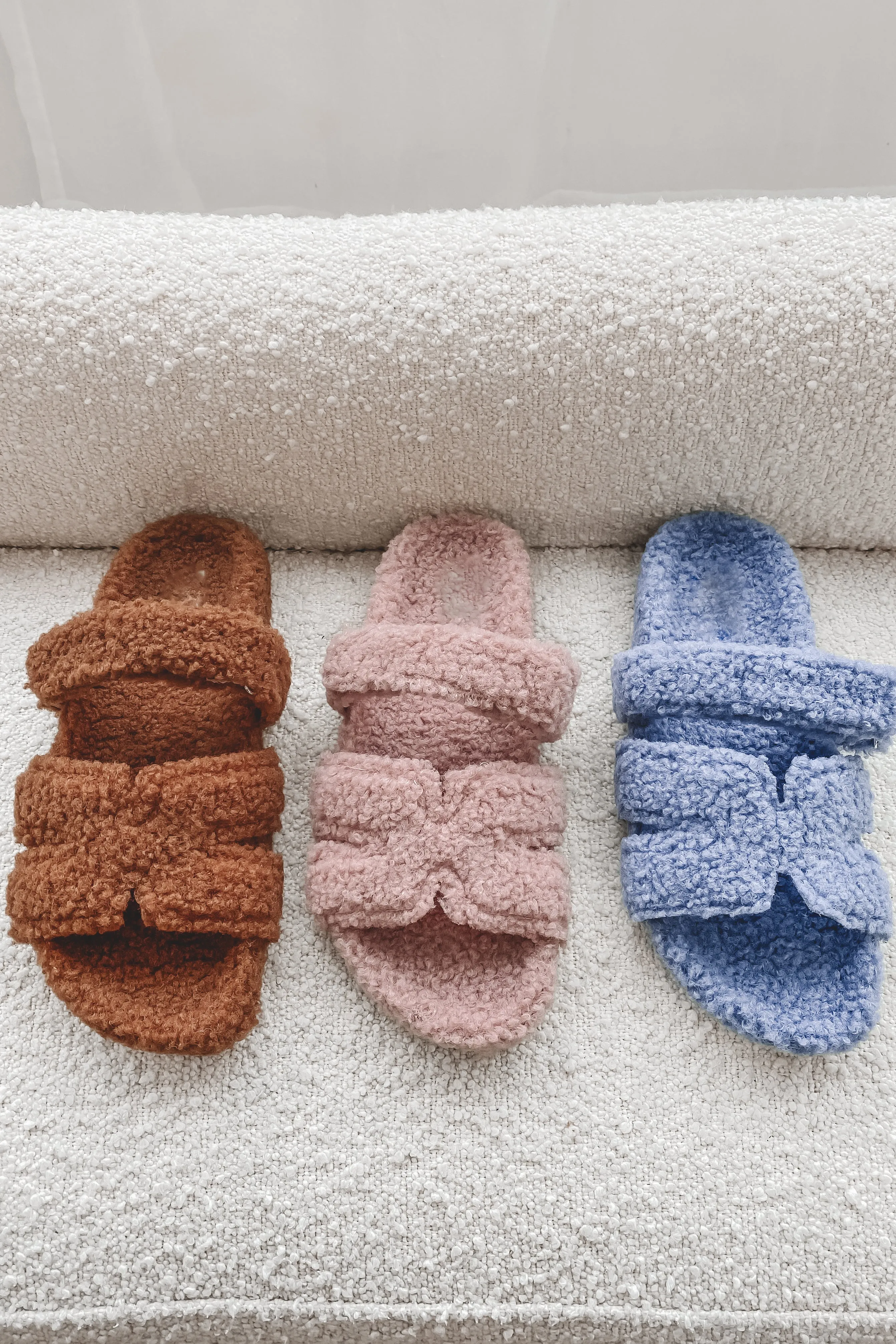 DEAL Comfy Is The New Cool Brown Furry Slipper Slides