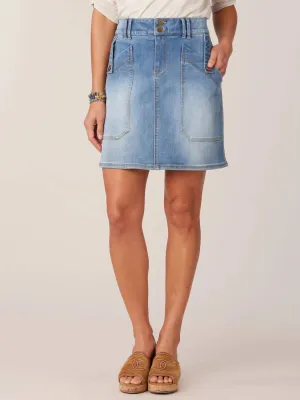 Democracy - High Rise Double Button Skirt with Pockets