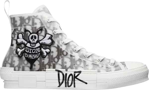 Dior And Shawn B23 High Top Bee Embroidery Shoes for Unisex