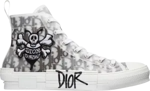 Dior And Shawn B23 High Top Bee Embroidery Shoes for Unisex