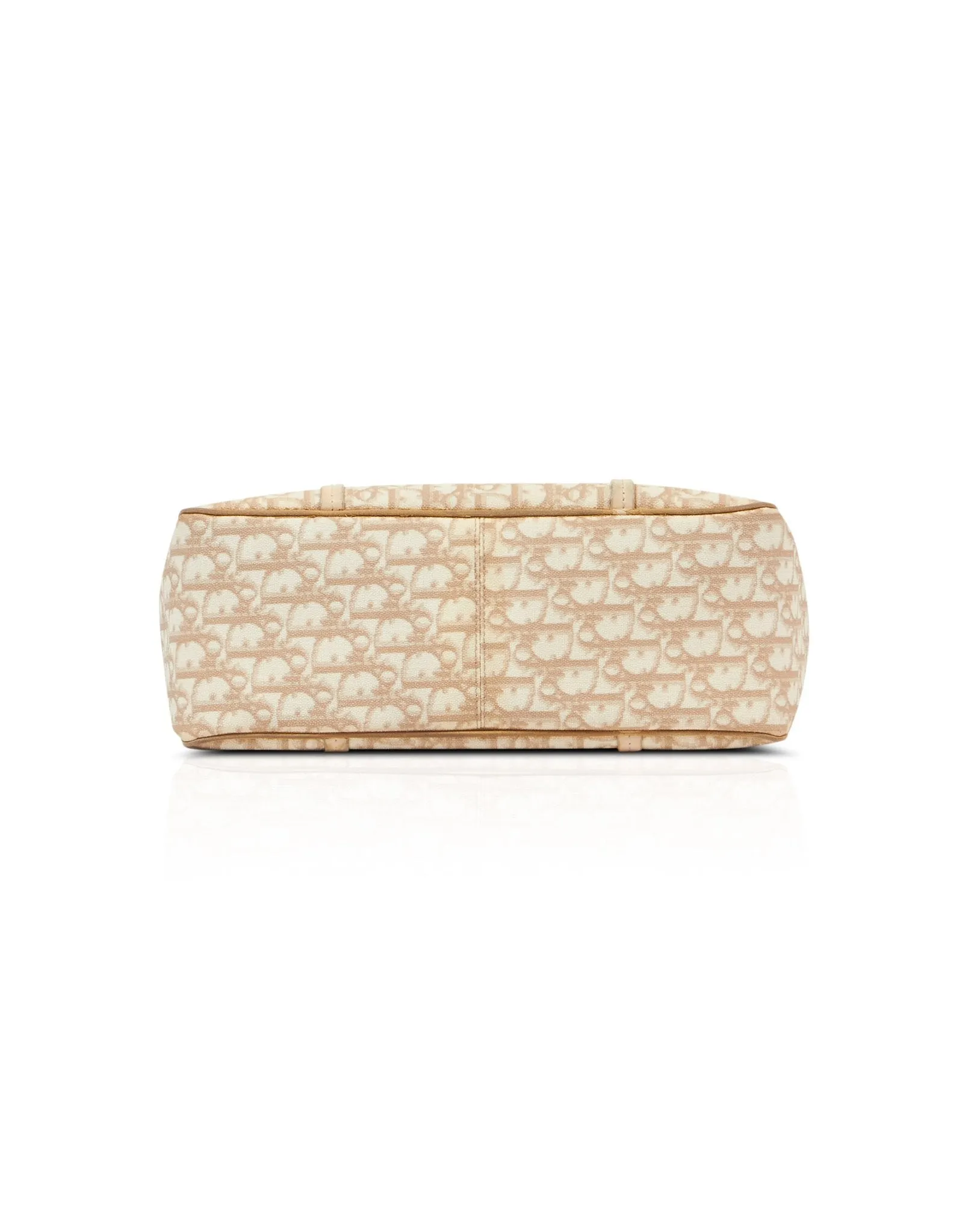 Dior Beige Coated Canvas Diorissimo Romantique Chain Shoulder Bag