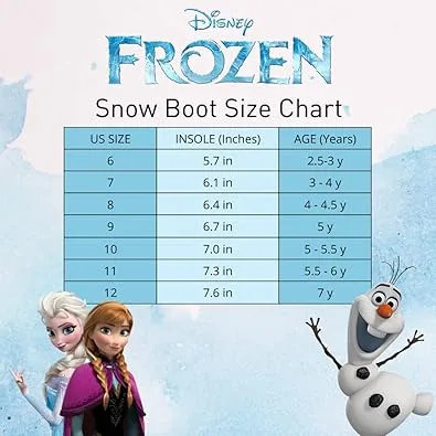 Disney Girls’ Frozen Boots – Elsa and Anna Fur Trim Snow Boots (Toddler/Little Kid)