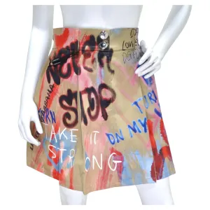 Dolce & Gabbana Graffiti Print Pleated Skirt