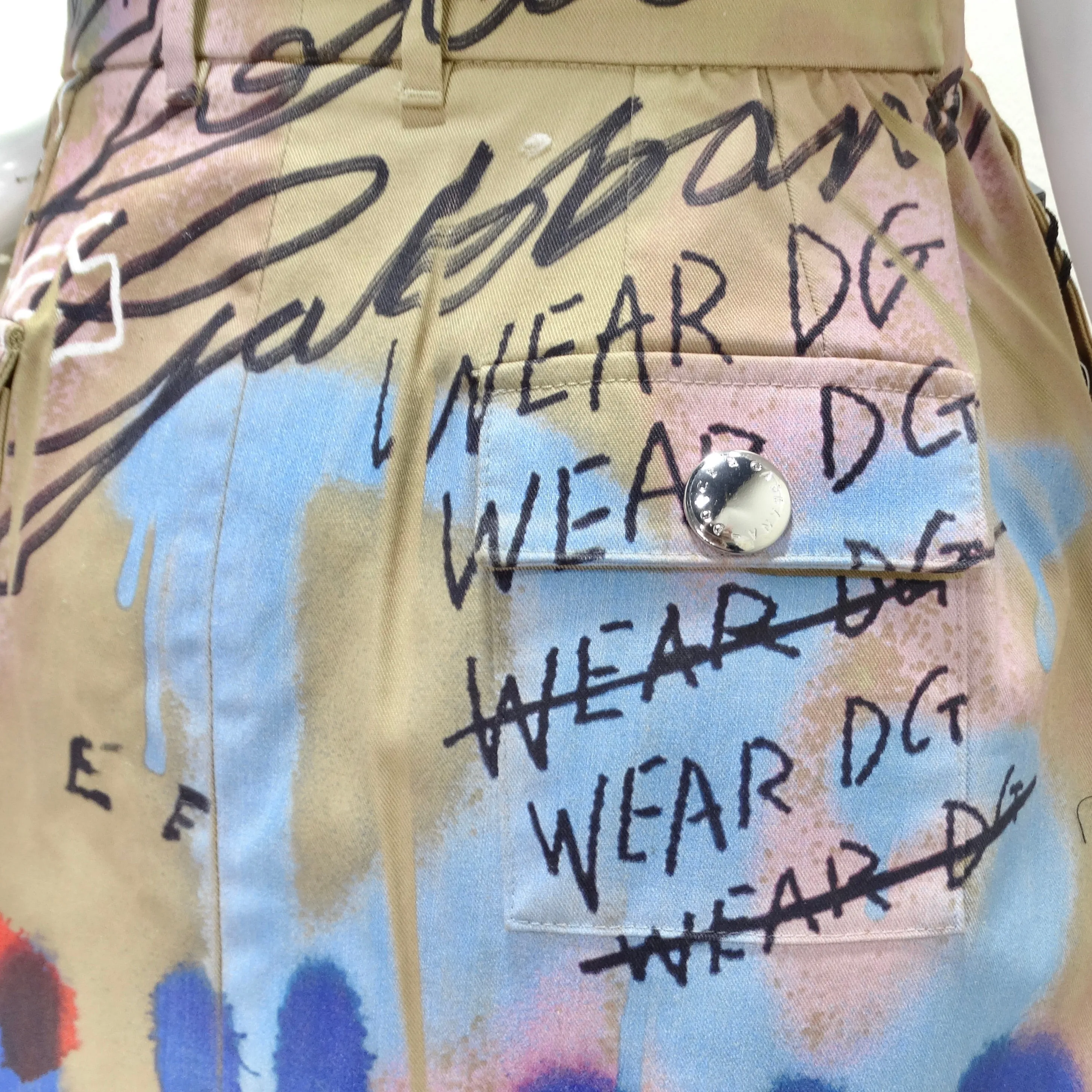 Dolce & Gabbana Graffiti Print Pleated Skirt