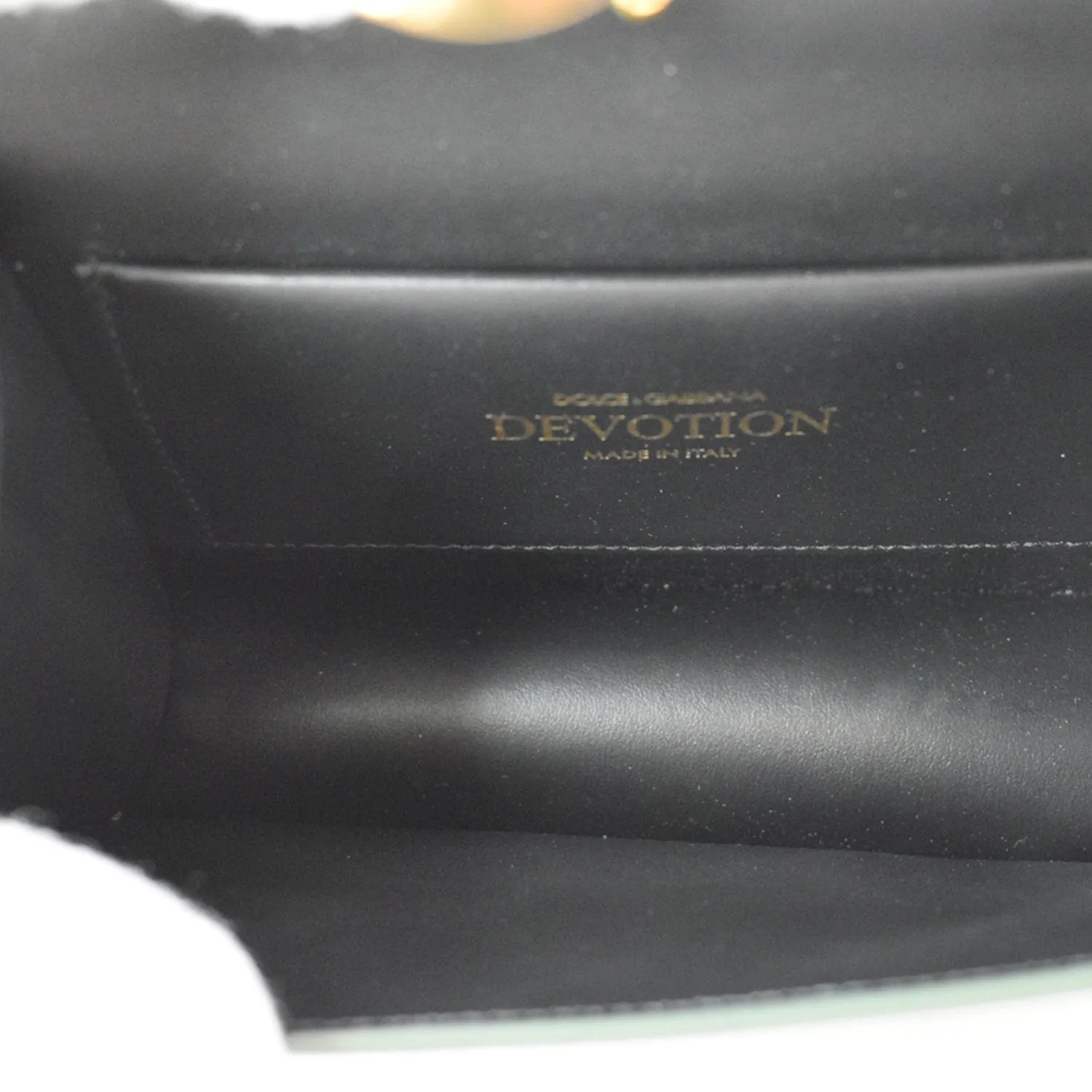 DOLCE & GABBANA Small Devotion Nappa Mordore Leather Top Handle Shoulder Bag Green - 10% Off