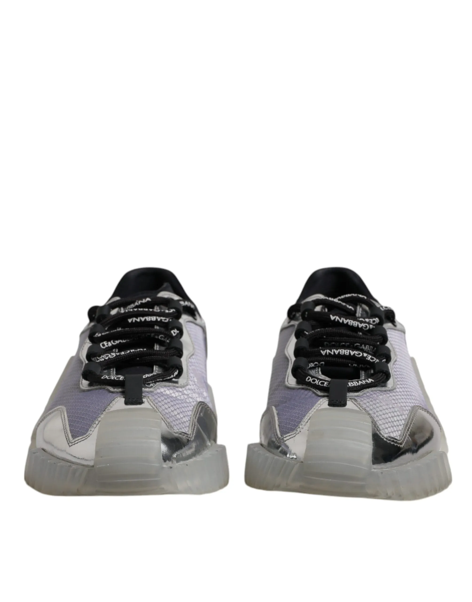 Dolce&Gabbana NS1 Men Silver Sneakers Nylon Low Top Casual Trainer Shoes EU 41.5