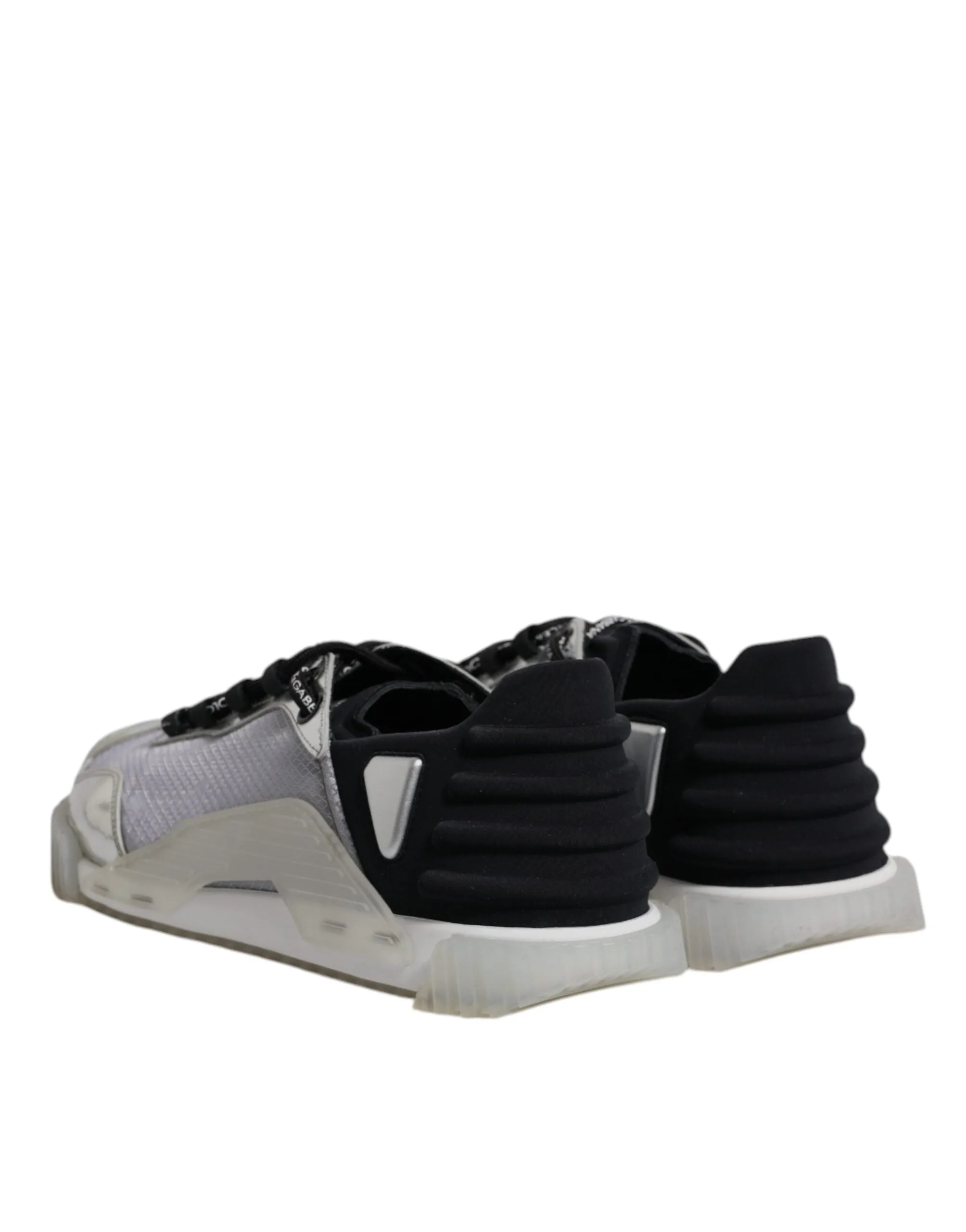 Dolce&Gabbana NS1 Men Silver Sneakers Nylon Low Top Casual Trainer Shoes EU 41.5