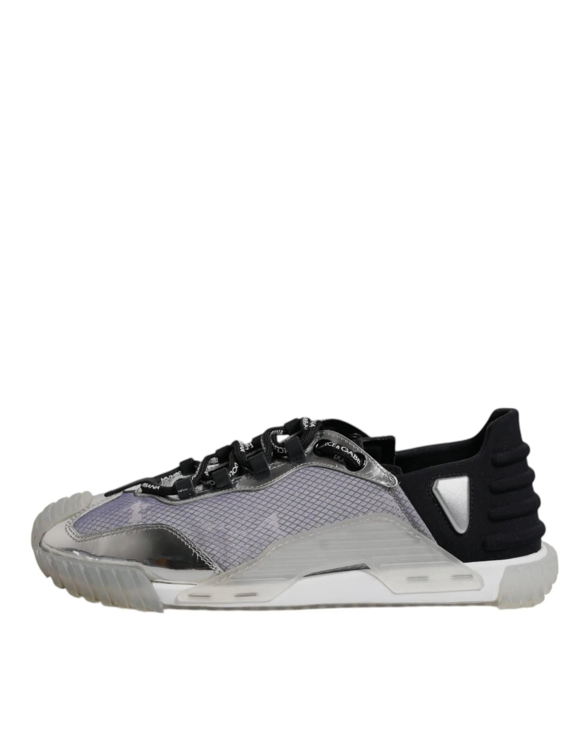 Dolce&Gabbana NS1 Men Silver Sneakers Nylon Low Top Casual Trainer Shoes EU 41.5