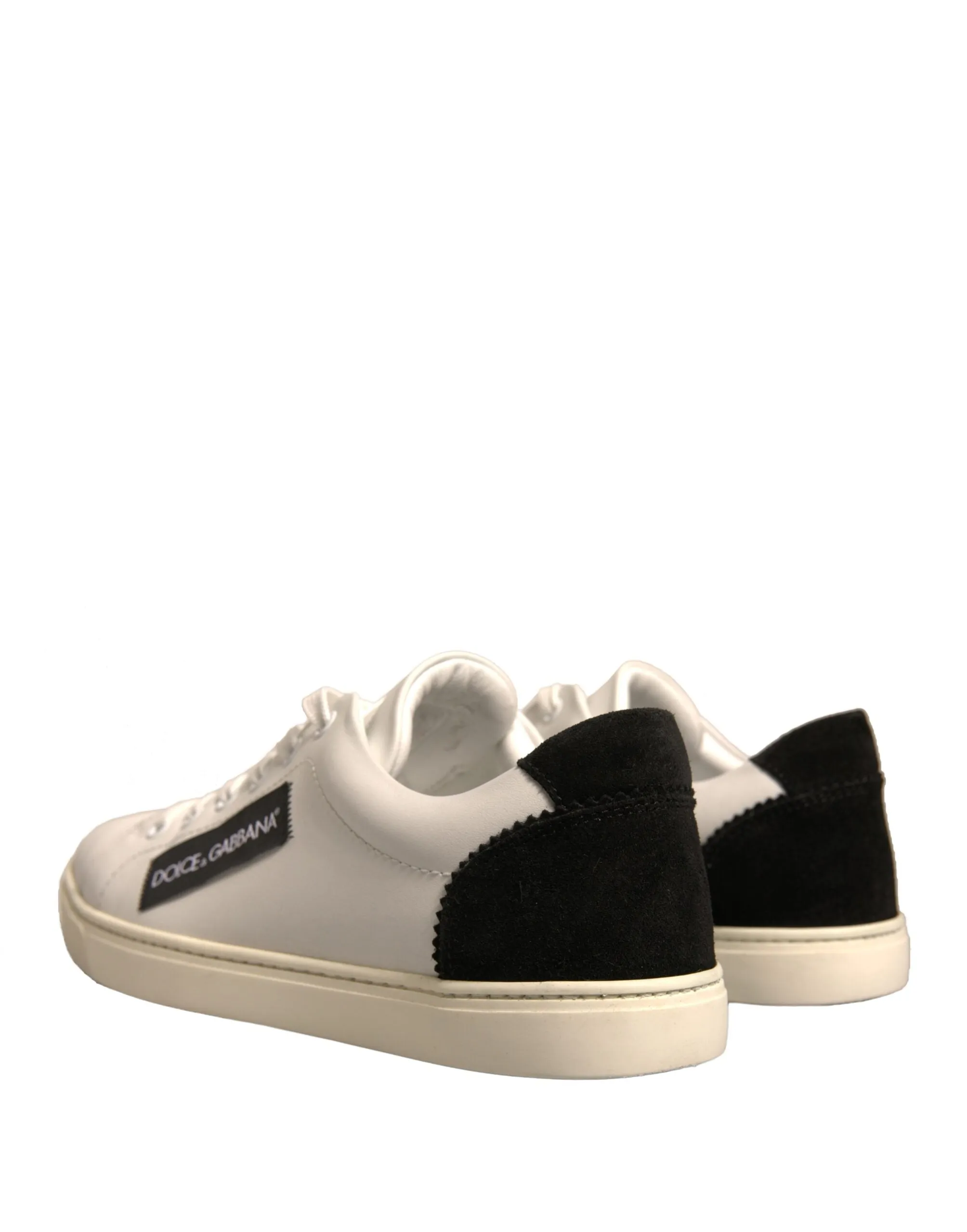Dolce&Gabbana Women Ivory Sneakers 100% Leather Low Top Flat Trainer Shoes EU 38