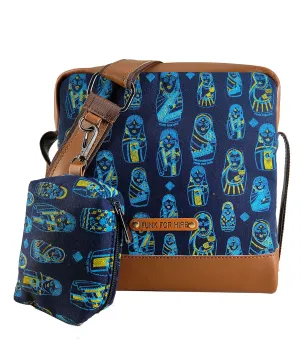 Doll Box Pouch Sling Bag Navy