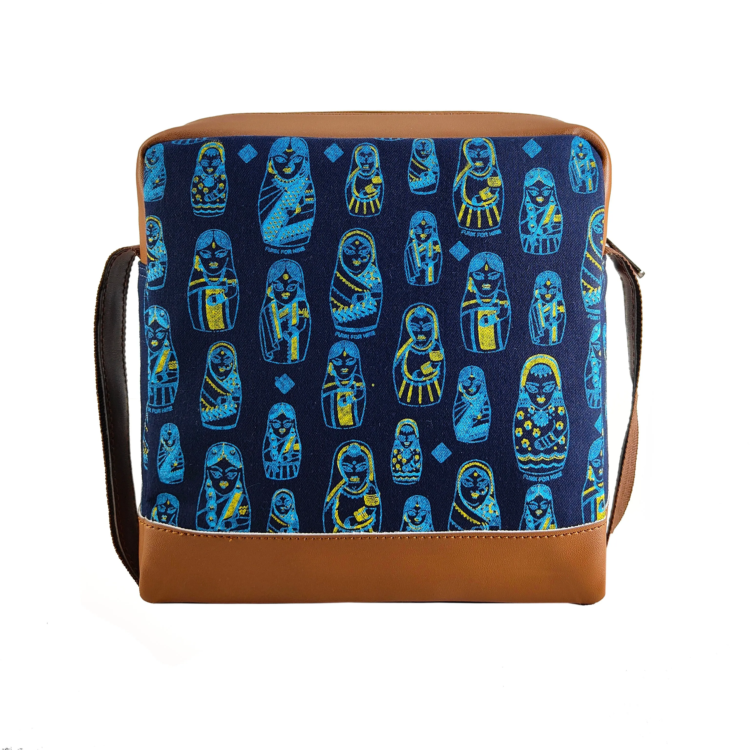 Doll Box Pouch Sling Bag Navy