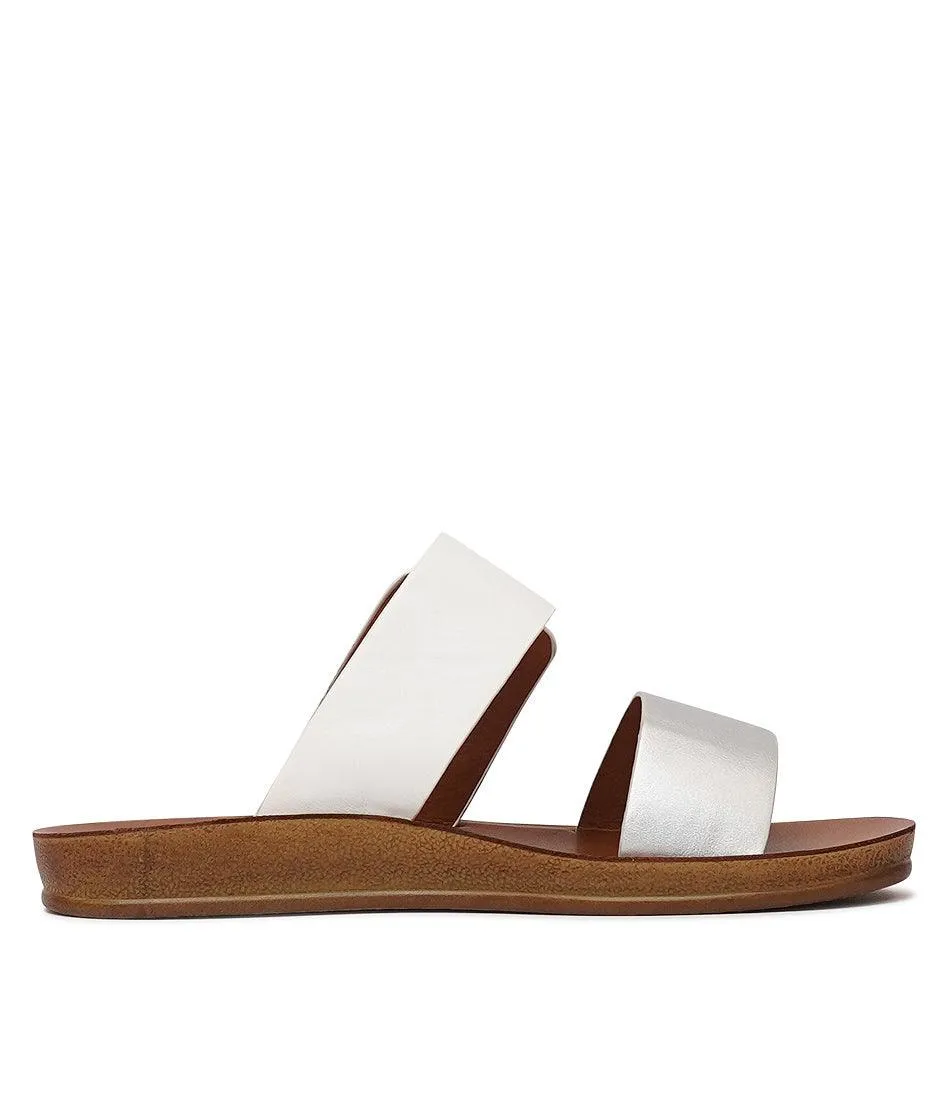 Doti Slides Silver & White