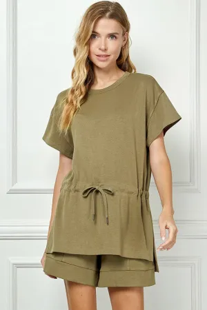Drop Shoulder Soft Lounge Set (w/ pants)