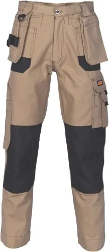 Duratex Cotton Duck Weave Tradies Cargo Pants with twin holster tool pocket - knee pads not included