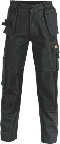 Duratex Cotton Duck Weave Tradies Cargo Pants with twin holster tool pocket - knee pads not included