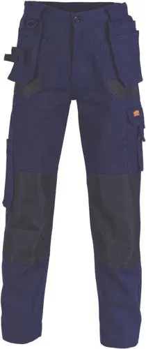 Duratex Cotton Duck Weave Tradies Cargo Pants with twin holster tool pocket - knee pads not included