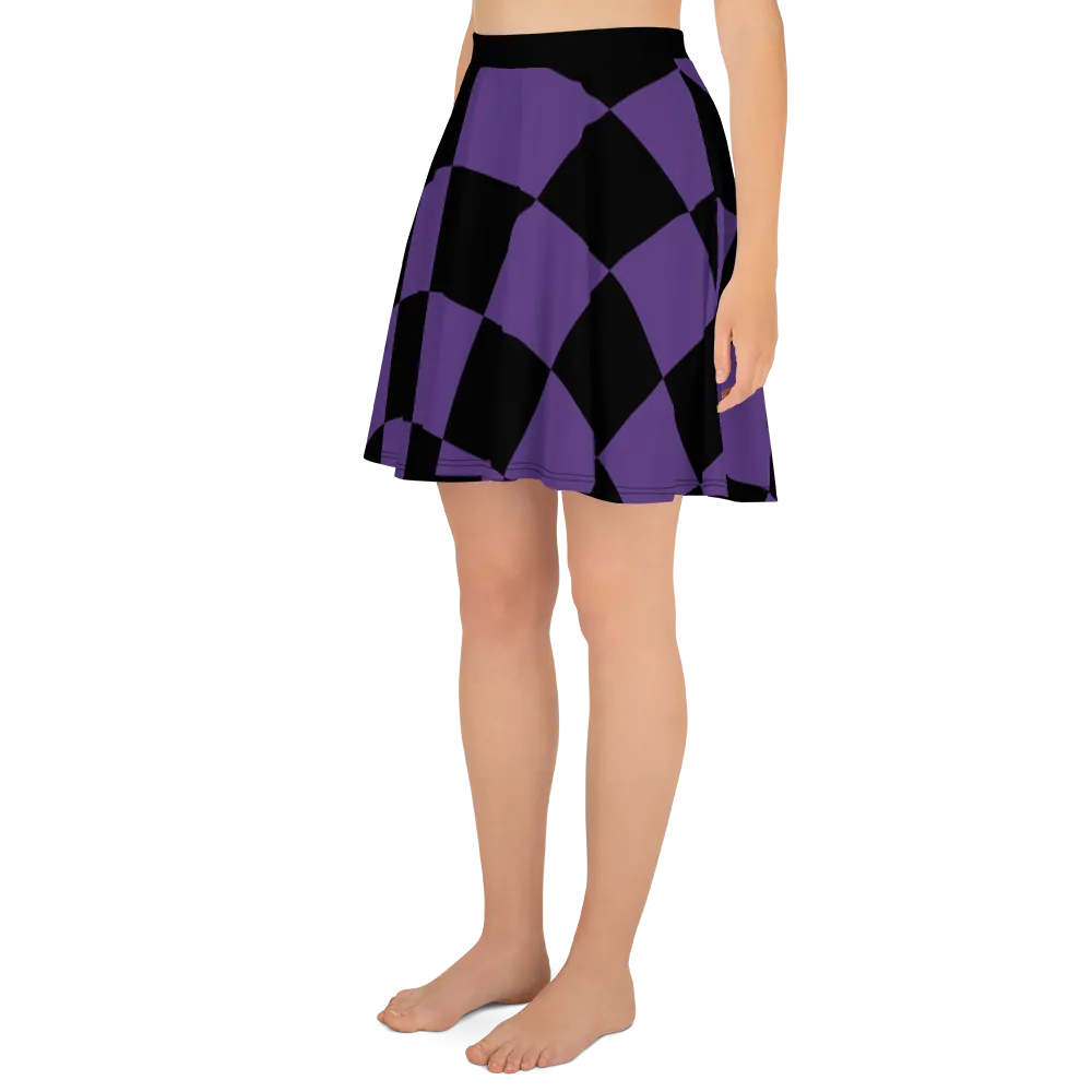 #e5a74080 - Grape Black - ALTINO Skater Skirt - Summer Never Ends Collection