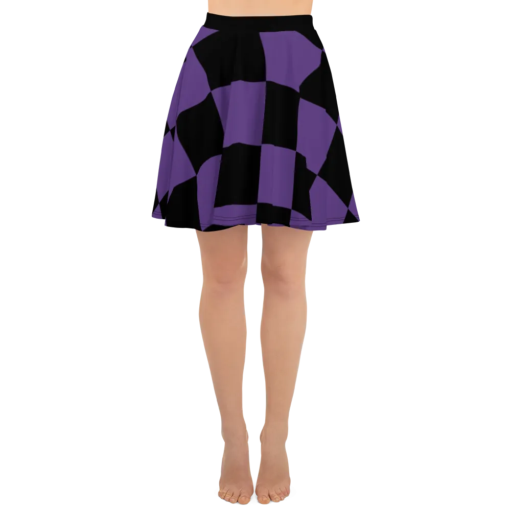 #e5a74080 - Grape Black - ALTINO Skater Skirt - Summer Never Ends Collection