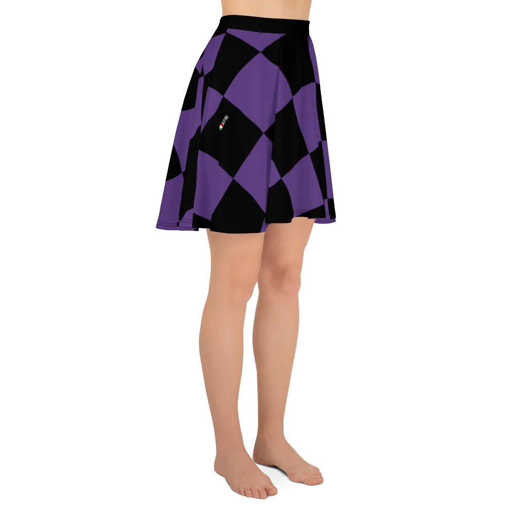 #e5a74080 - Grape Black - ALTINO Skater Skirt - Summer Never Ends Collection
