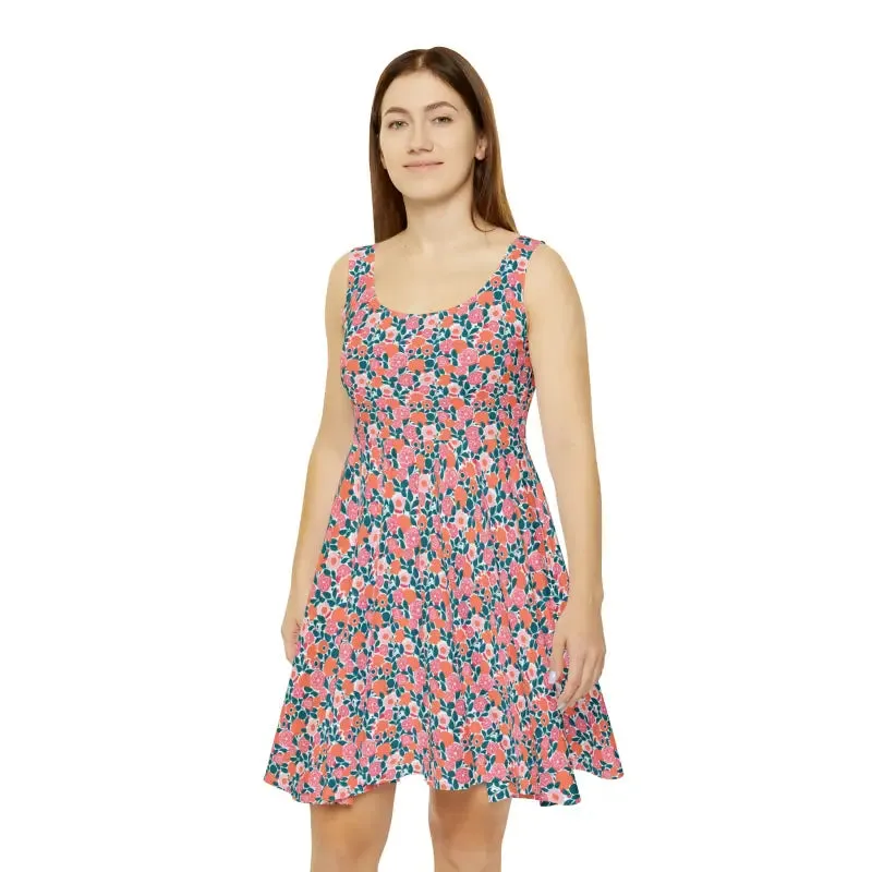 Eco Chic Pastel Floral Skater Dress