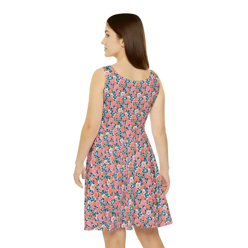 Eco Chic Pastel Floral Skater Dress