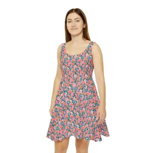 Eco Chic Pastel Floral Skater Dress