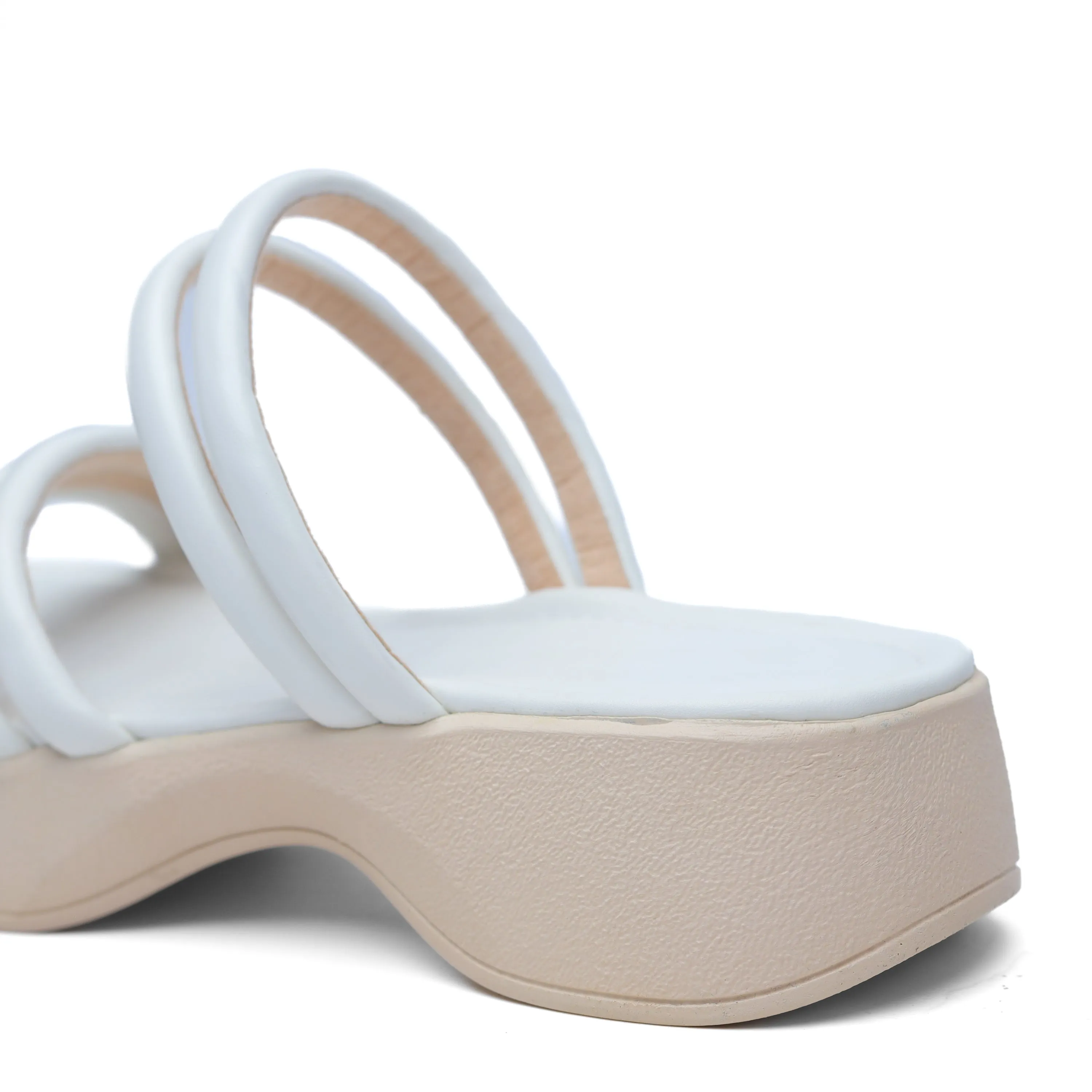 Elegance Stride Sandals White