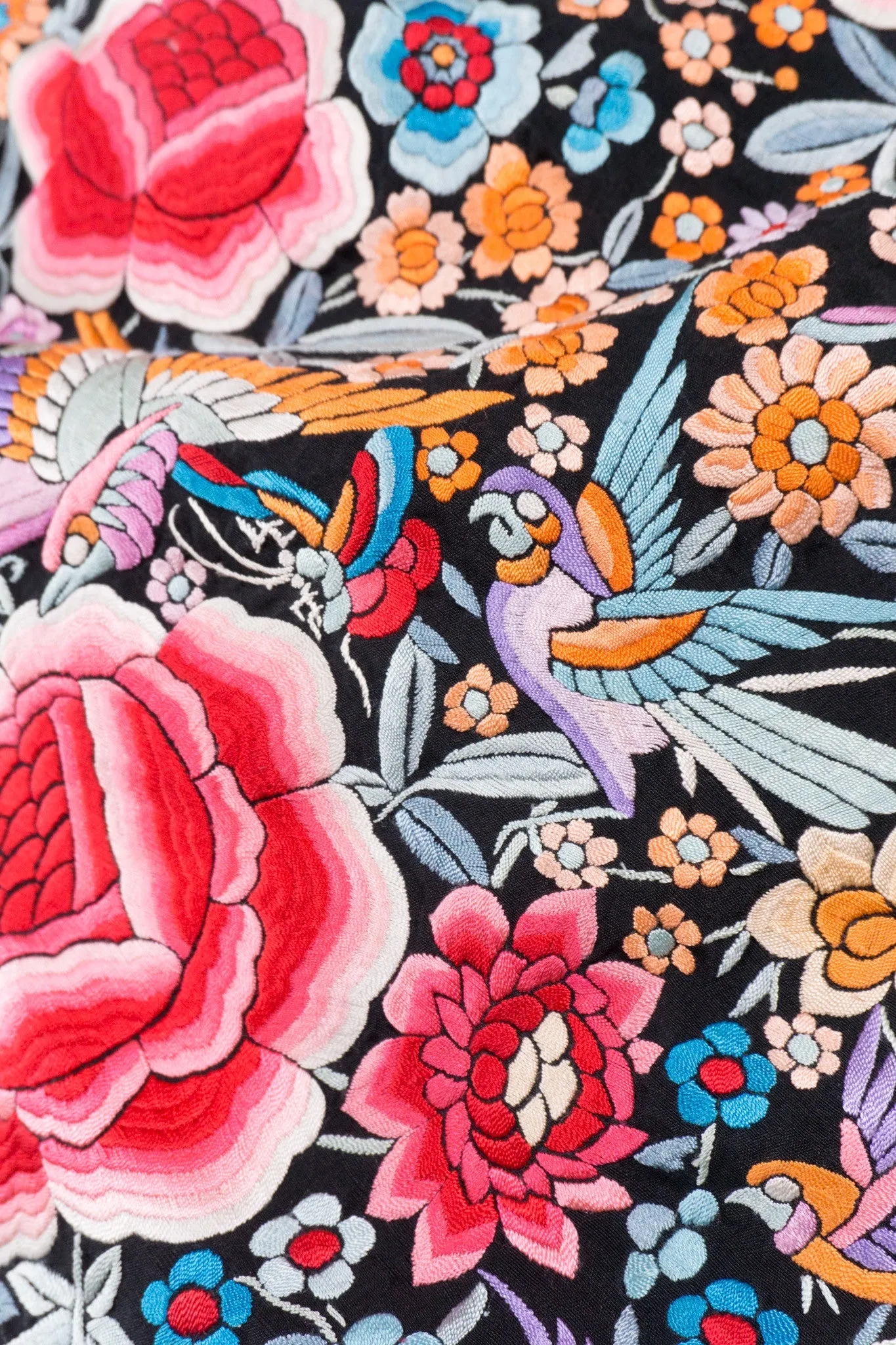 Embroidered Blooms Piano Shawl