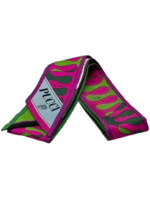 Emilio Pucci Purple Printed Silk Twilly Scarf