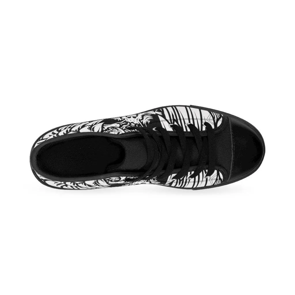 Engraving owl and skull Women's High-top Sneakers