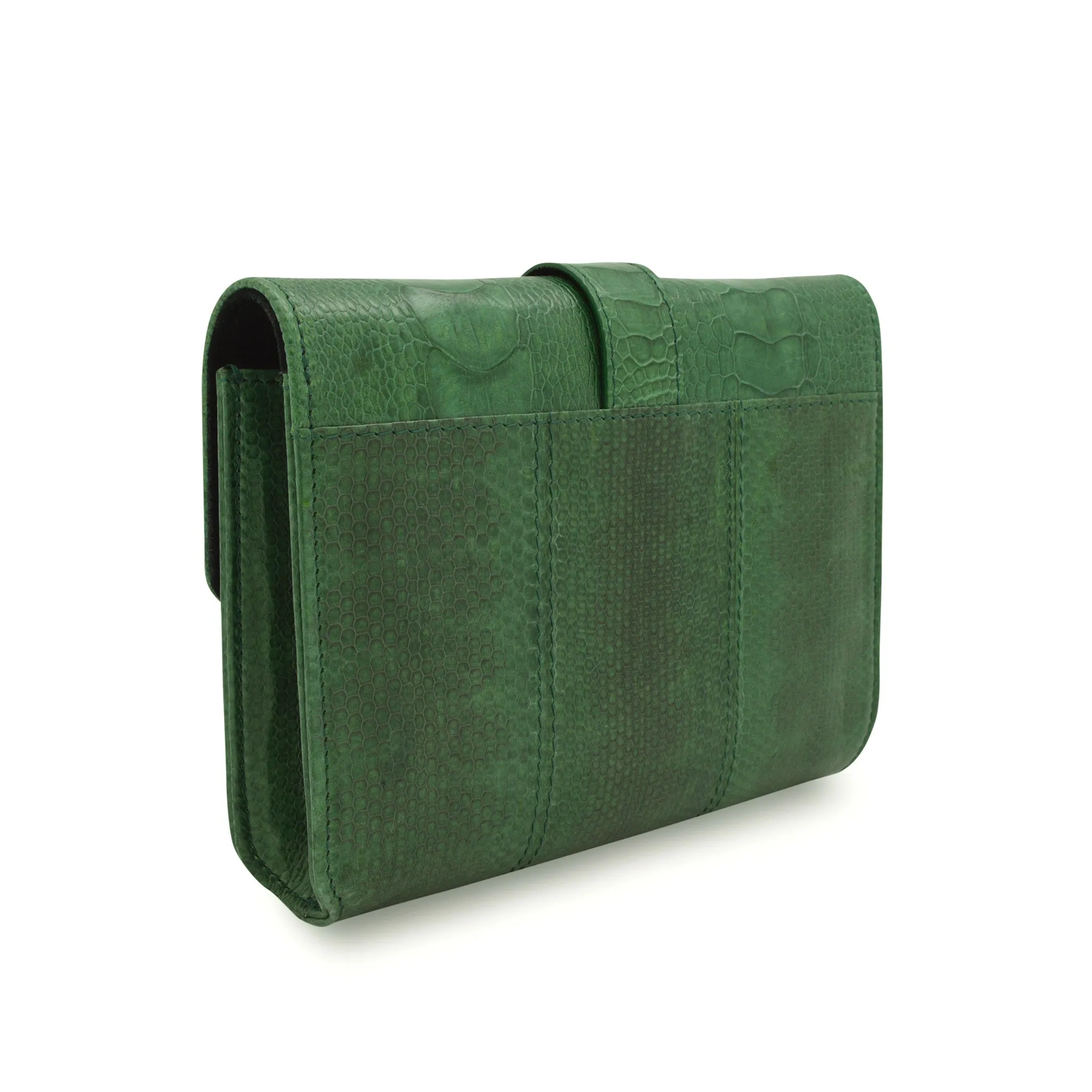 ERIKA SNAKESKIN & OSTRICH LEG CROSSBODY BAG