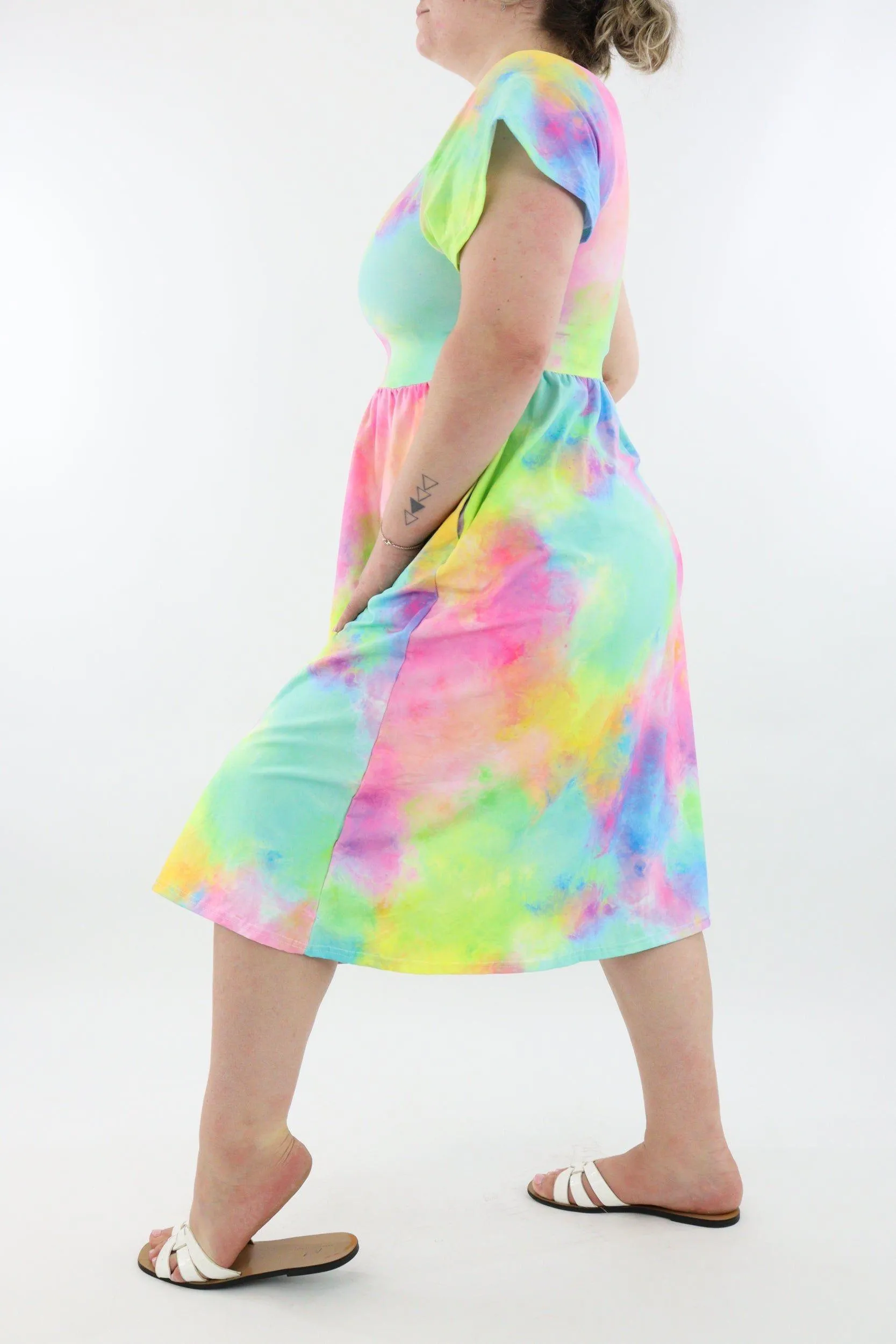 Fairy Floss - A-Line Dress - Midi Length - Side Pockets