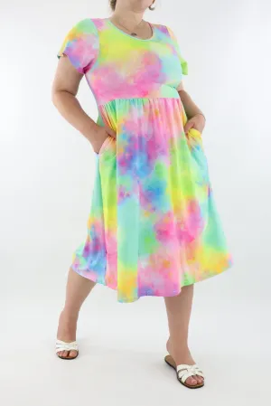Fairy Floss - A-Line Dress - Midi Length - Side Pockets