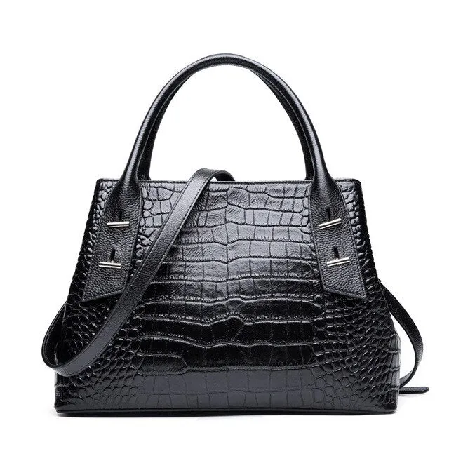 Fashion Alligator Genuine Leather Shoulder Bag