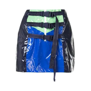 FENTY PUMA BY RIHANNA BELTED BLUE MINI SKIRT