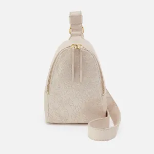 Fern Sling In Metallic Leather - Sand Shimmer
