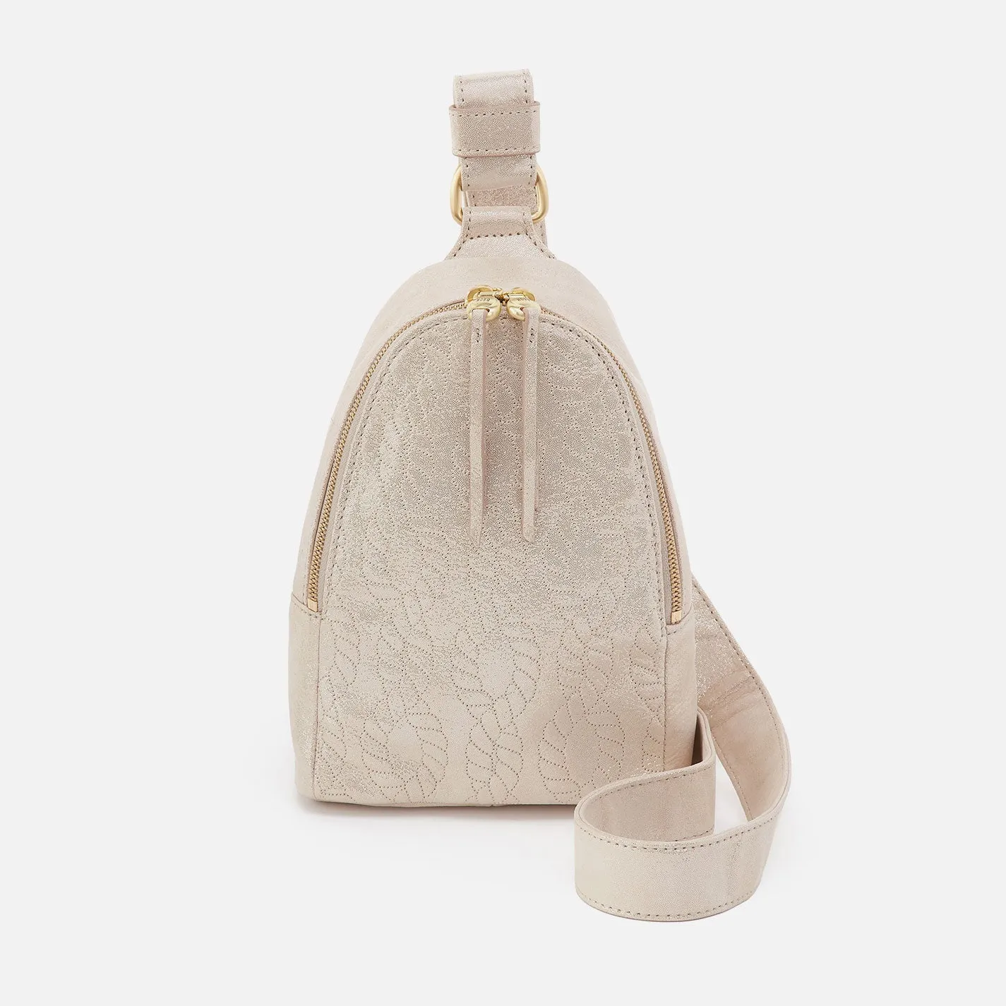 Fern Sling In Metallic Leather - Sand Shimmer
