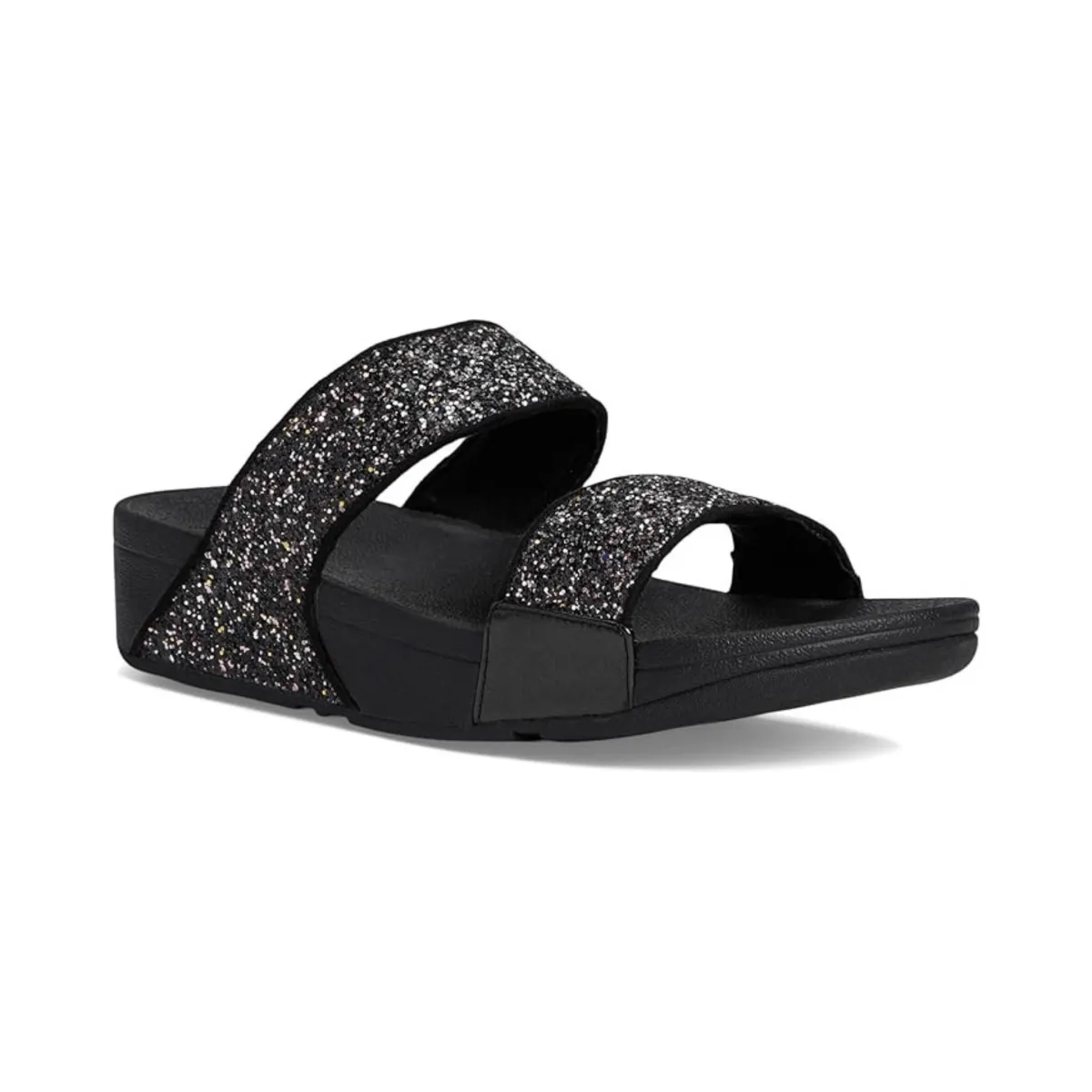 FitFlop Women's Lulu Glitter Slide Black Multi