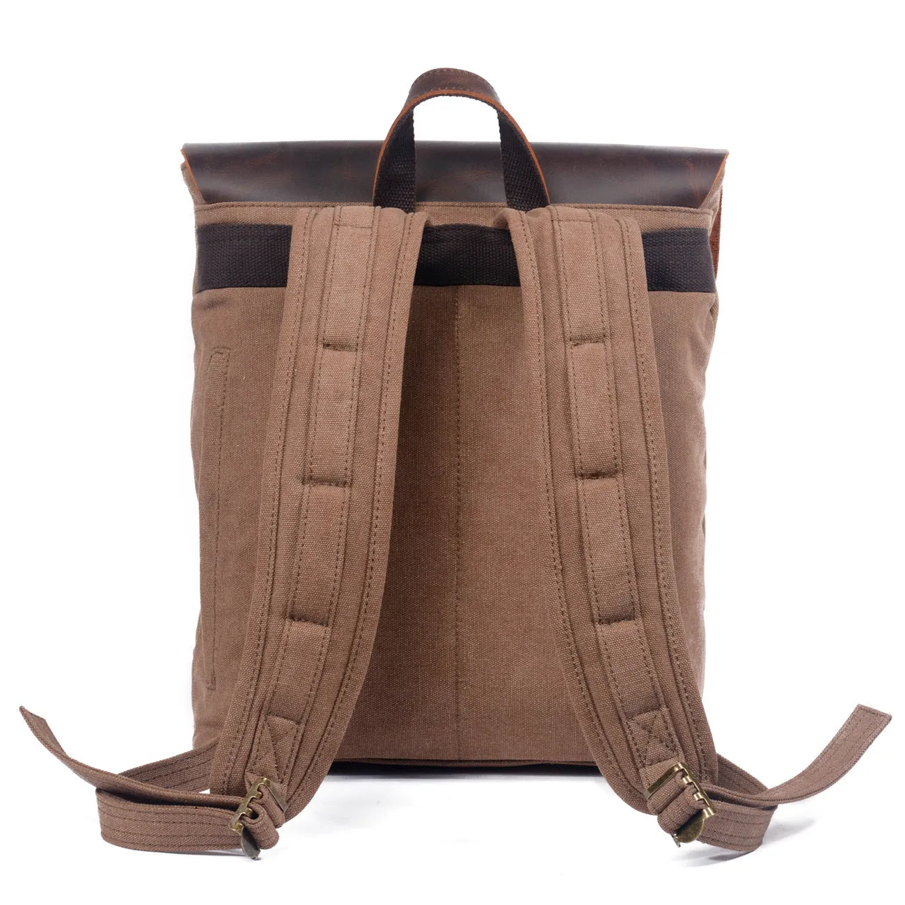 Flash Sale Waterproof Waxed Canvas Leather Backpack Casual Backpack School Backpack Rucksack