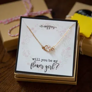 Flower Girl Proposal, Gift for Flower Girl, Will You Be My Flower Girl Necklace, Flower Girl Gift, Will You Be My Flower Girl, Flower Girl