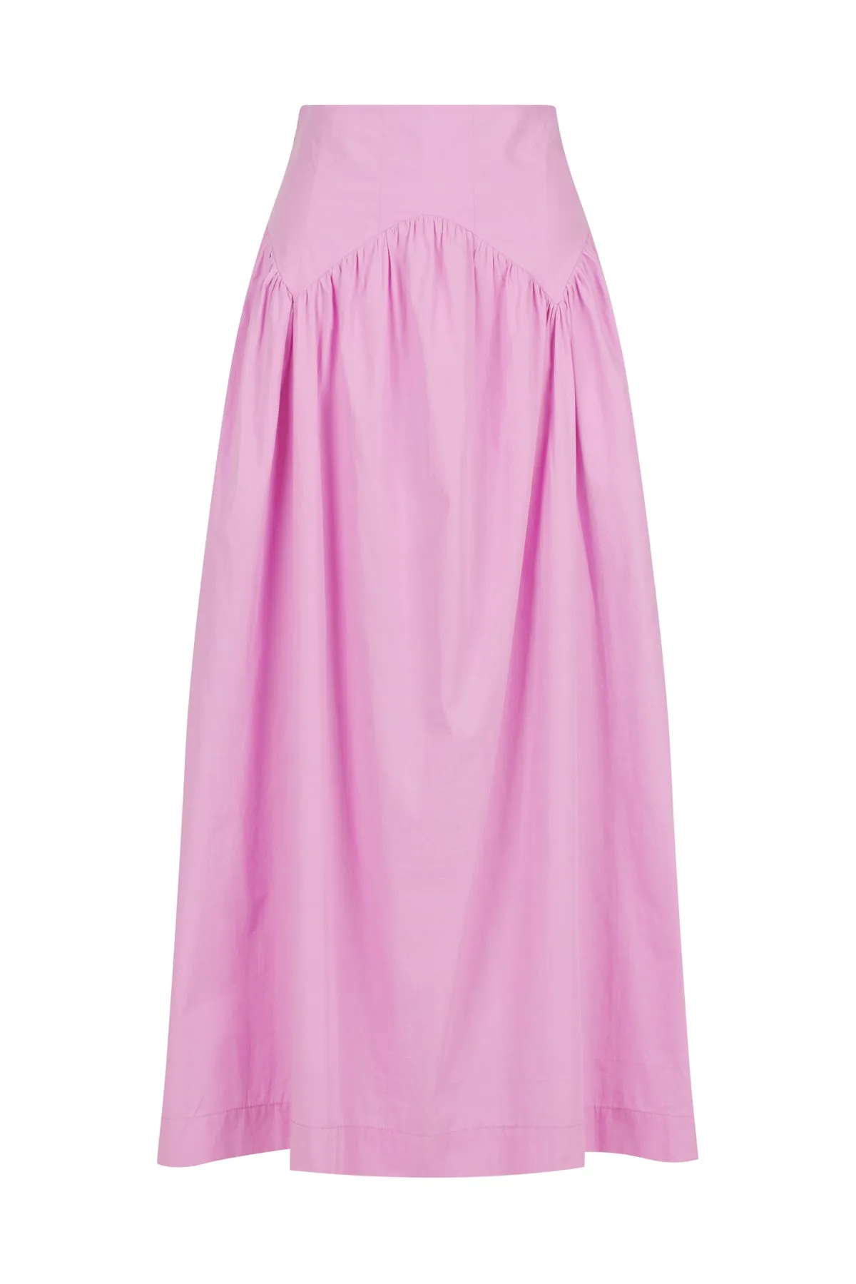 Framed Crop | Textured Waist Midi Skirt