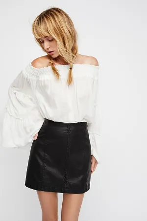 FREE PEOPLE VEGAN SKIRT*