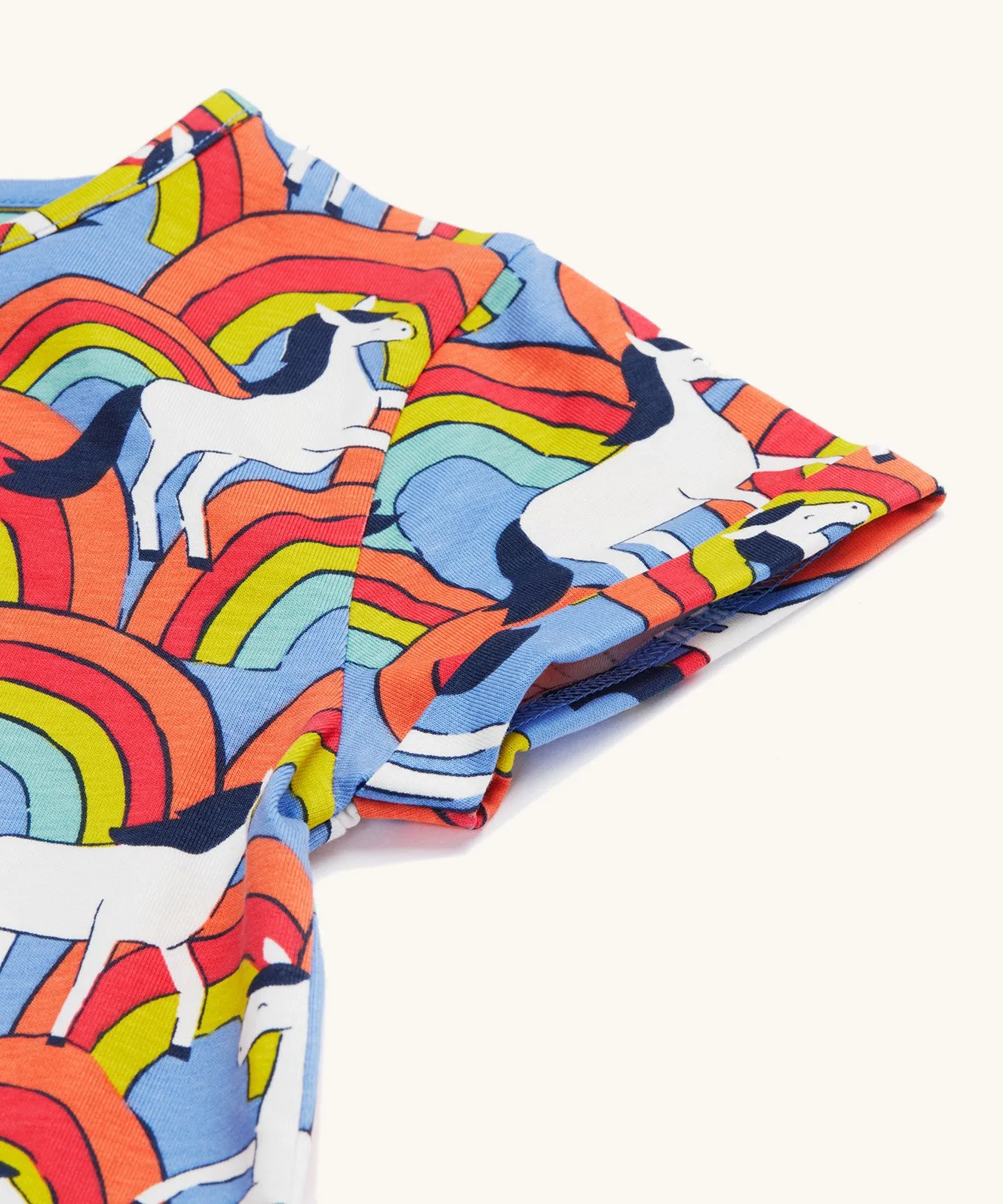Frugi Spring Skater Dress - Over The Rainbow