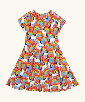 Frugi Spring Skater Dress - Over The Rainbow